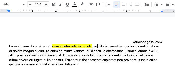 how to highlight text on google docs - The final result